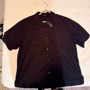 James Perse Black Casual Button Down Shirt